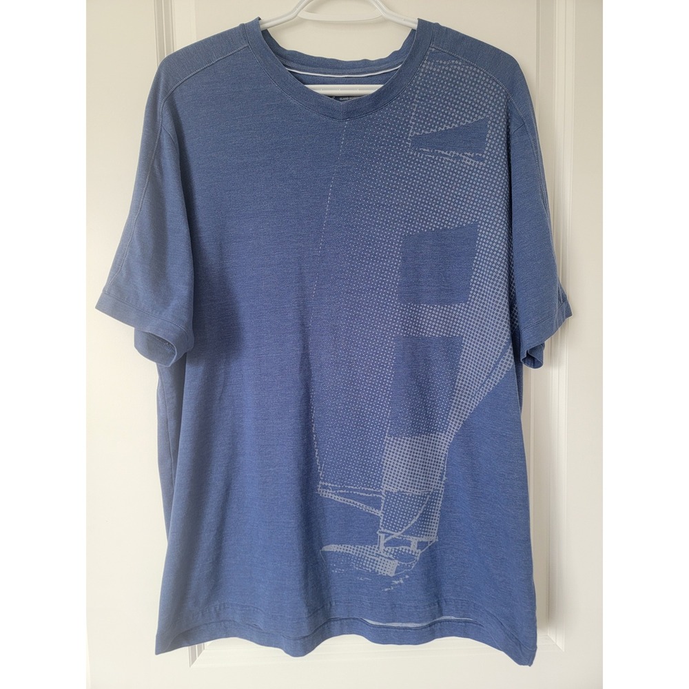 Tommy Bahama Mens Blue Sailboat Graphic T-Shirt Island Modern Fit Large L